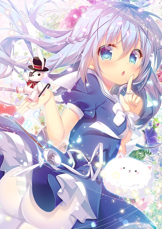 kafuu chino and tippy (gochuumon wa usagi desu ka?) drawn by mitsumomo_mamu