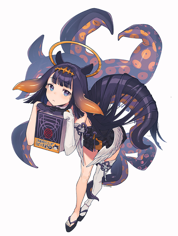 ninomae ina'nis and ao-chan (hololive and 1 more) drawn by ninomae_ina'nis_(artist)