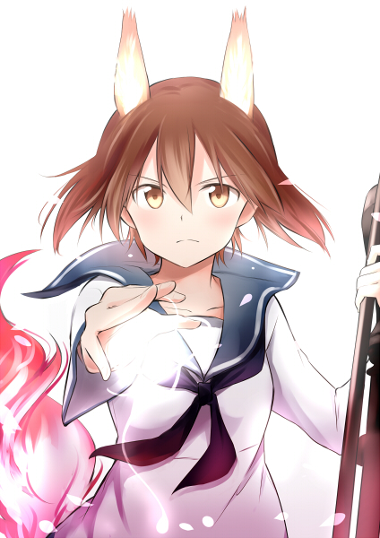 miyafuji yoshika (world witches series and 1 more) drawn by tsuchii_(ramakifrau)