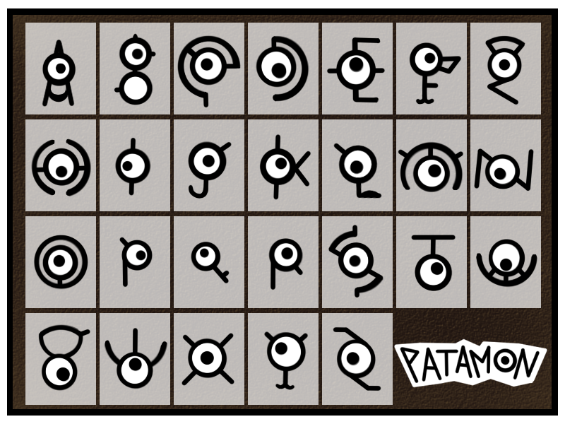 unown, unown a, unown e, unown o, unown i, and 22 more (pokemon and 1 more) drawn by yamaruko_(nymin10lcx)