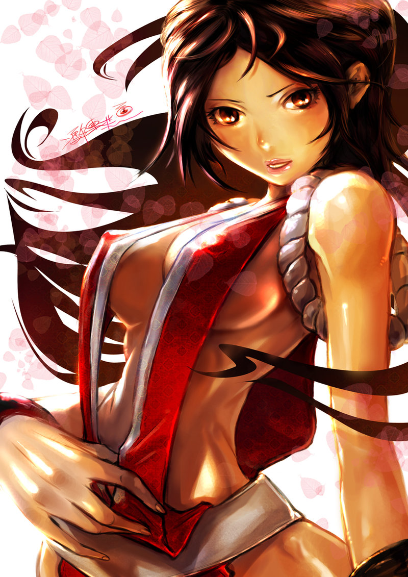 shiranui mai (the king of fighters and 1 more) drawn by santa_fung