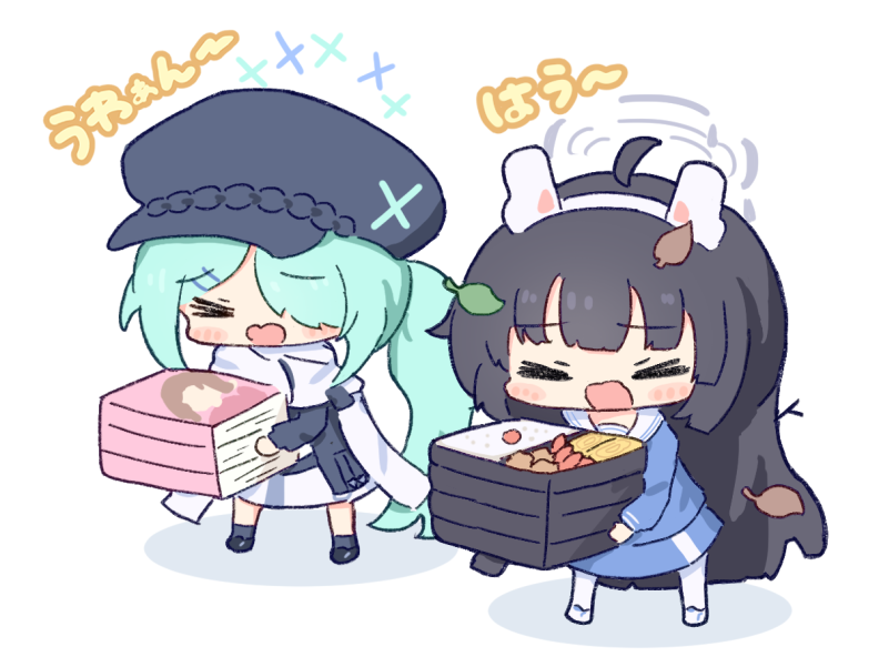 miyu and hiyori (blue archive) drawn by umihio