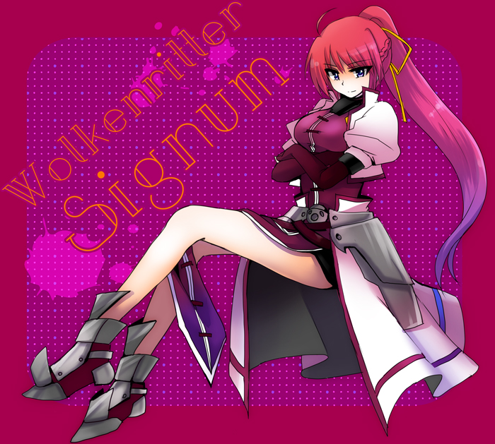 signum (lyrical nanoha and 2 more) drawn by mikaze