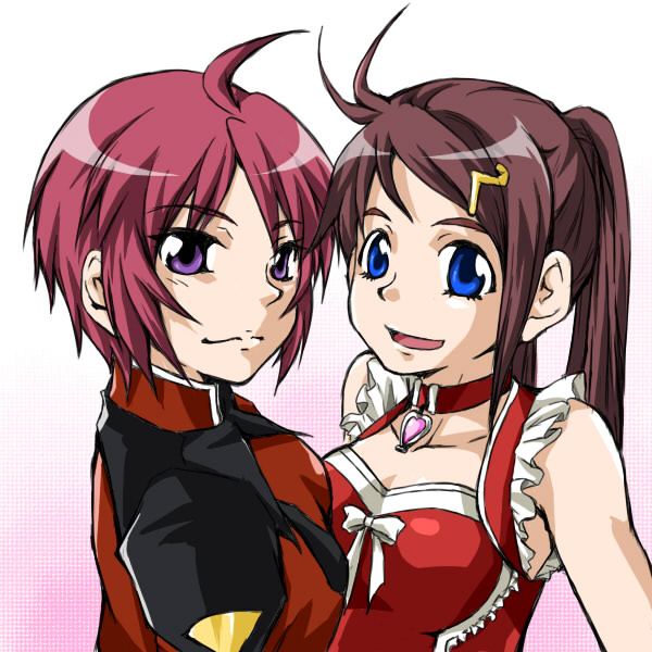lunamaria hawke and gusuku luna (gundam and 3 more) drawn by namako_nowata