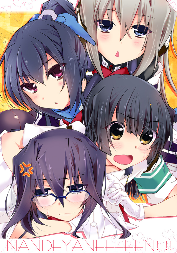 horizon ariadust, honda futayo, honda masazumi, and ookubo tadachika/nagayasu (kyoukaisenjou no horizon) drawn by mei_(abliss)