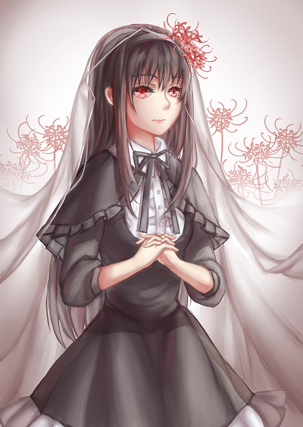 akemi homura and homulilly (mahou shoujo madoka magica and 1 more) drawn by luoye