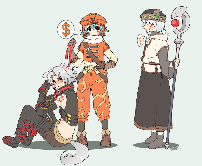 haseo, kite, and tsukasa (.hack// and 3 more) drawn by kurot