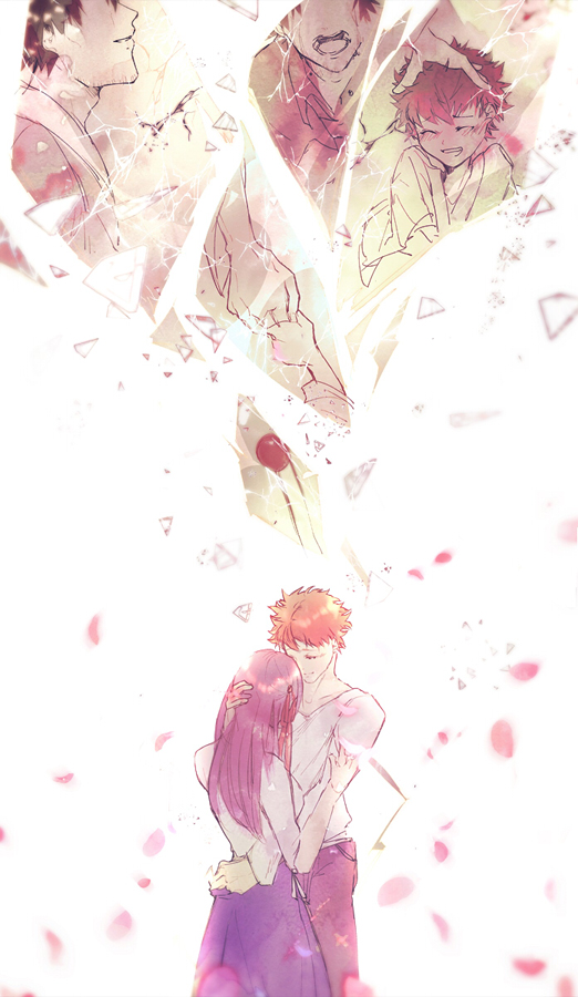 emiya shirou, matou sakura, and emiya kiritsugu (fate and 2 more) drawn by kouya_(kyk428)