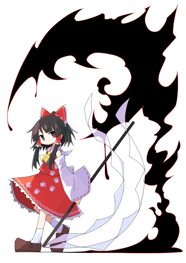 hakurei reimu (touhou and 1 more) drawn by asameshi