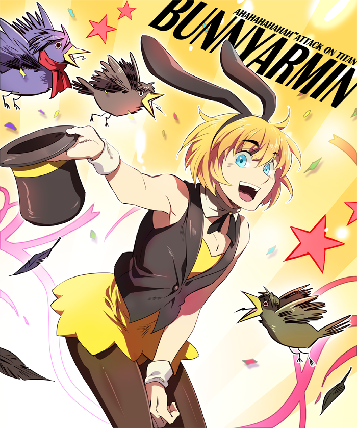 armin arlert and usamin (shingeki no kyojin) drawn by bae_(baebae)