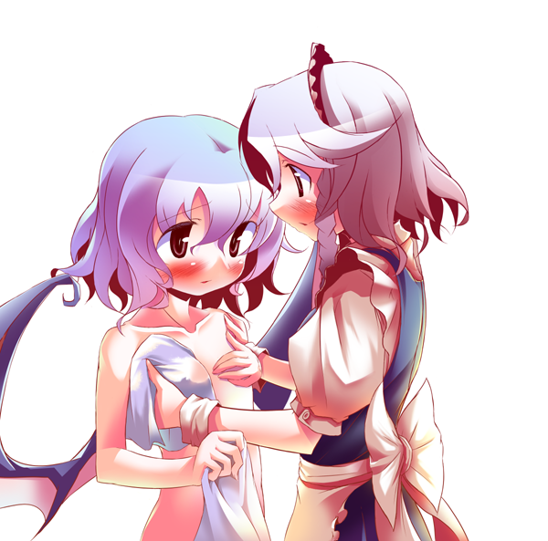 remilia scarlet and izayoi sakuya (touhou) drawn by takahero