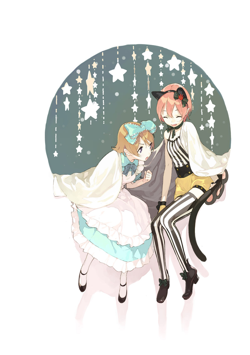 hoshizora rin, koizumi hanayo, and alice (love live! and 1 more) drawn by pako_(pakosun)