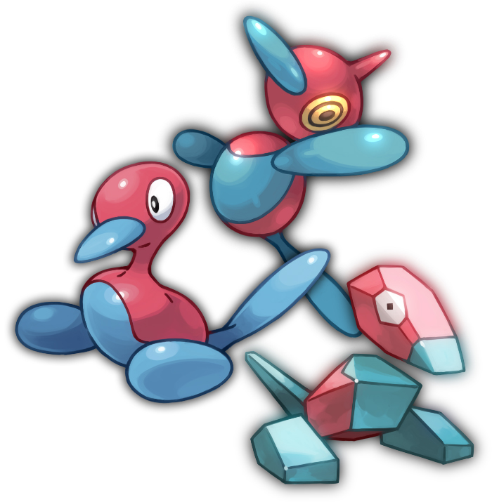 porygon-z, porygon, and porygon2 (pokemon) drawn by pearl7