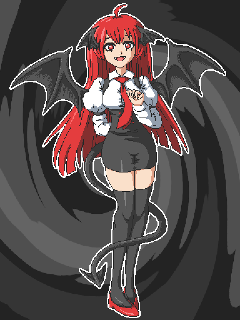 koakuma (touhou and 1 more) drawn by aksawshin