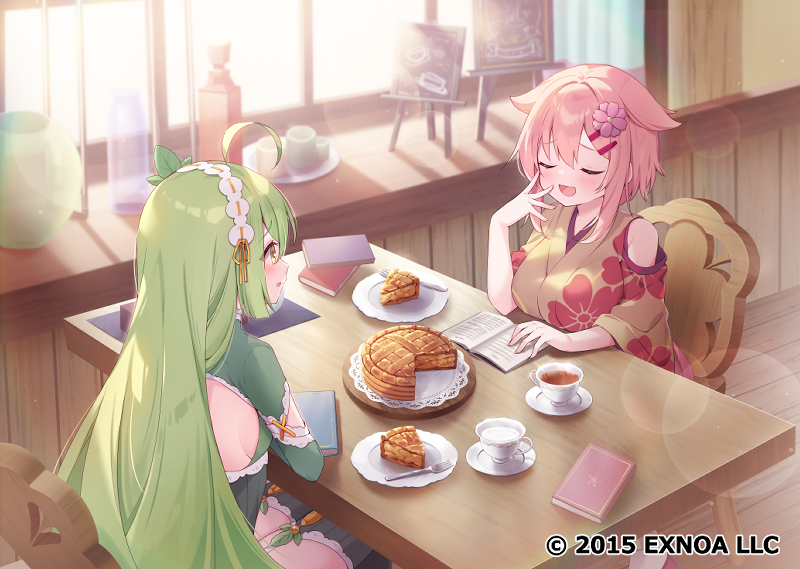 mint and cosmos (flower knight girl) drawn by umeko_machi