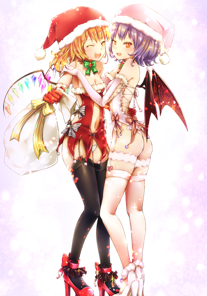 remilia scarlet and flandre scarlet (touhou) drawn by teitowawa