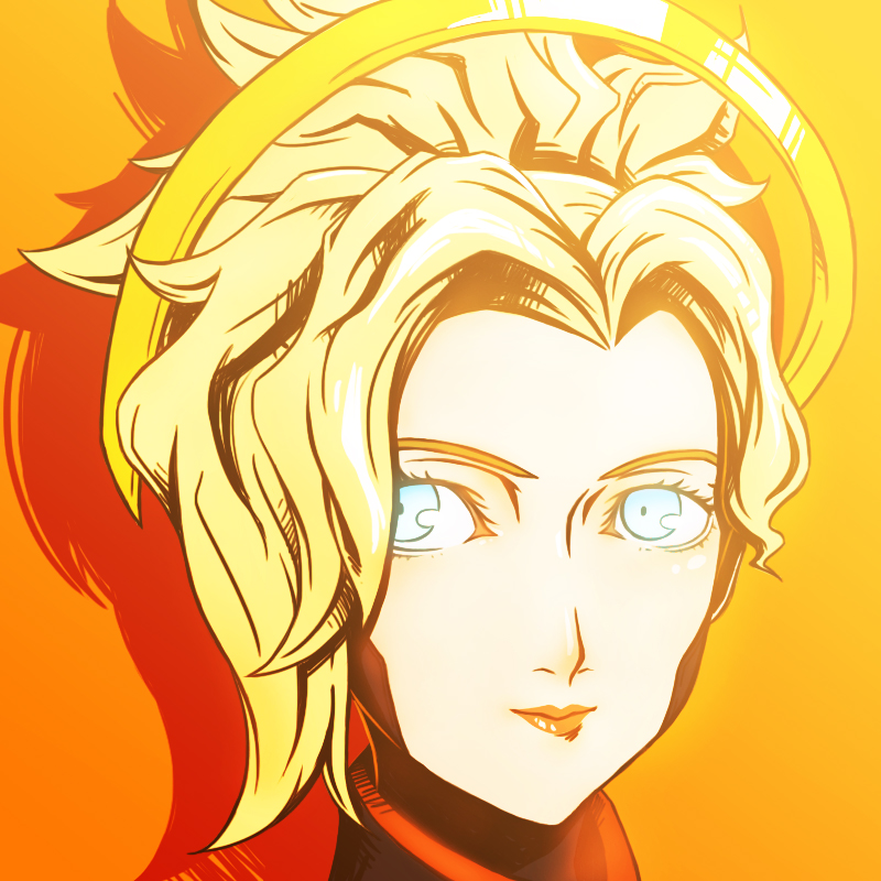 mercy (overwatch and 1 more) drawn by sijia_wang