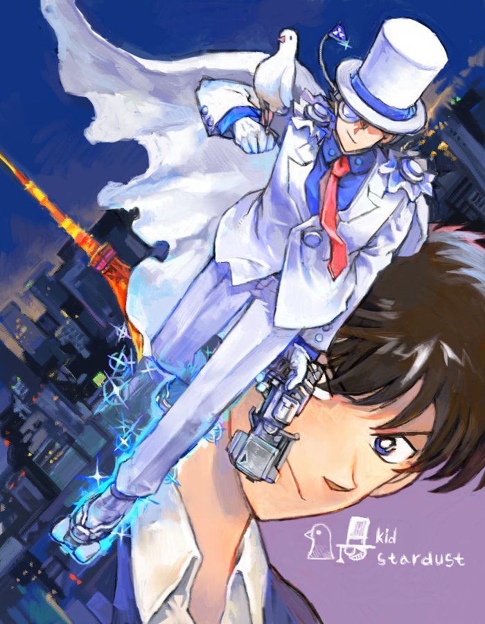 kaitou kid and kuroba kaito (meitantei conan and 1 more) drawn by level-00