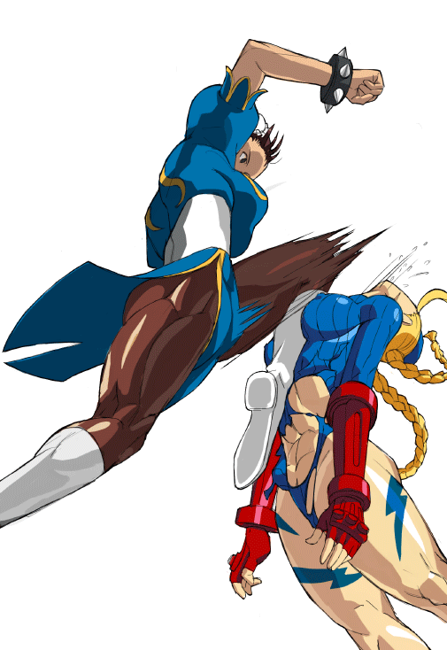 chun-li and cammy white (street fighter and 1 more) drawn by cornelius_(daigos)