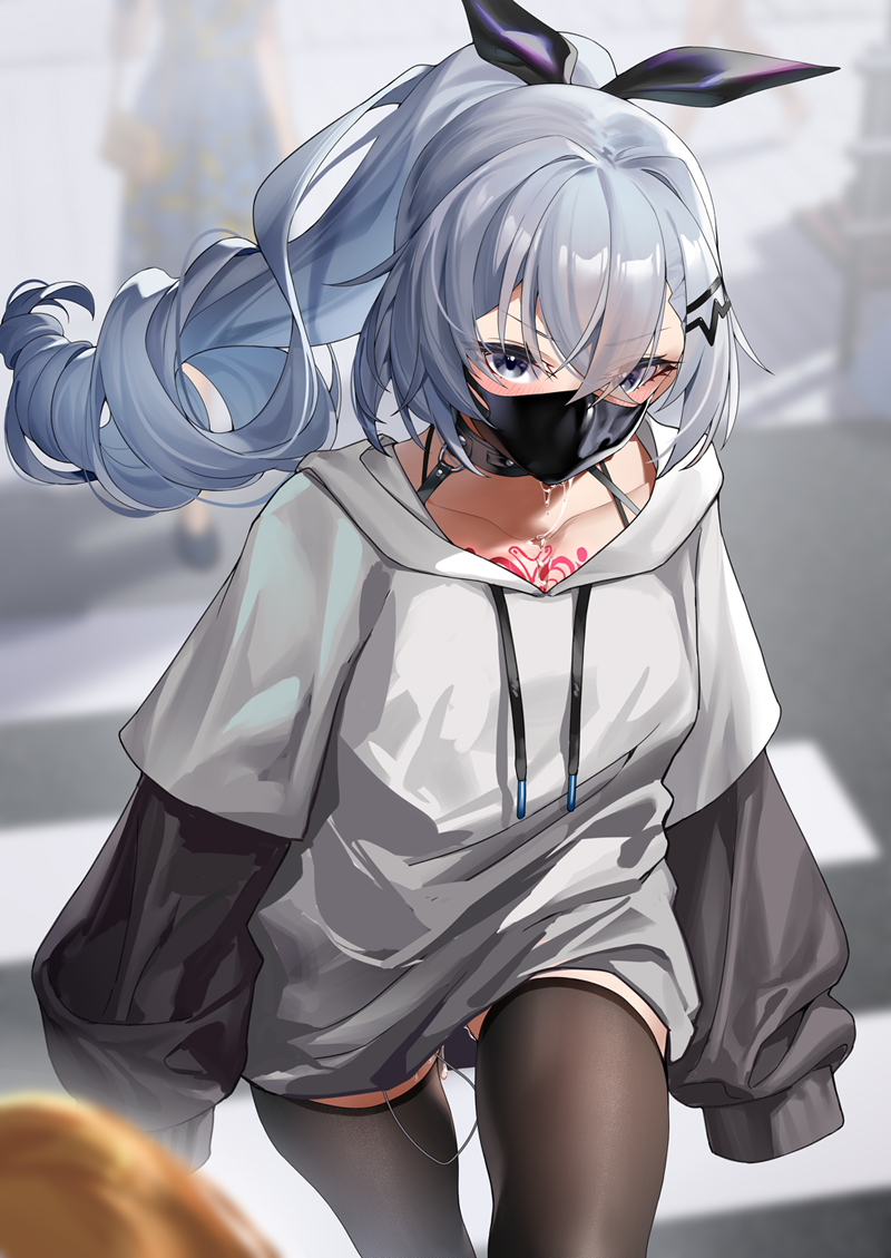 silver wolf (honkai and 1 more) drawn by ginklaga