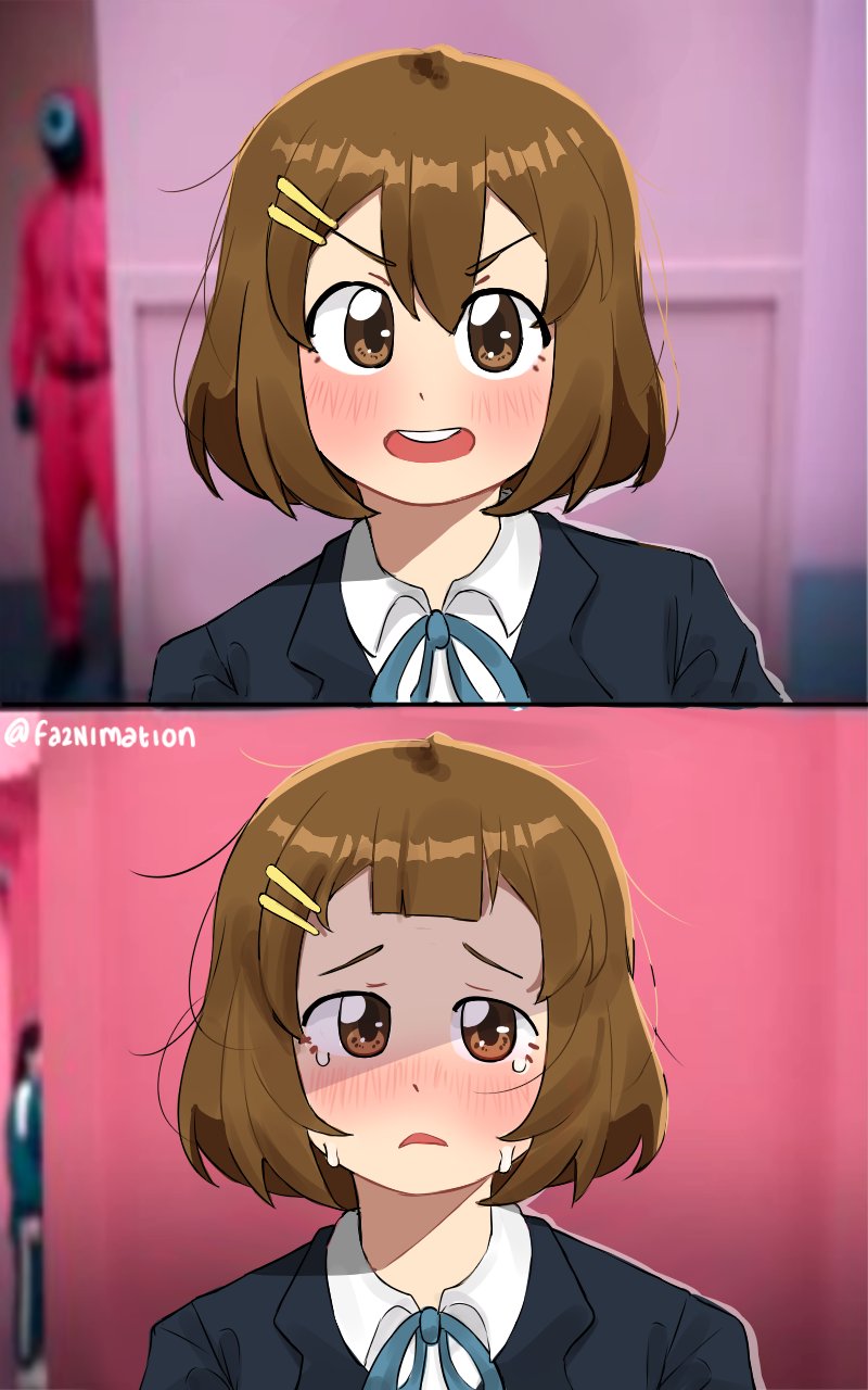 hirasawa yui (k-on! and 1 more) drawn by faznimation