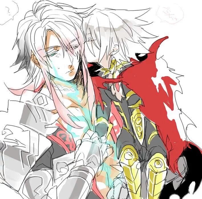 karna and siegfried (fate and 1 more) drawn by ag_ss41