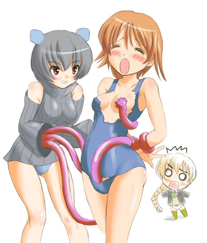 miyafuji yoshika, lynette bishop, neuroi, and neuroi girl (world witches series and 1 more) drawn by ginjyasei