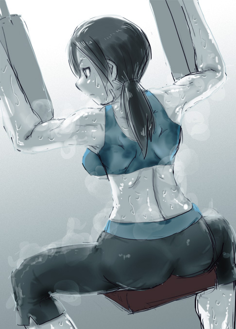 wii fit trainer (wii fit) drawn by borusen