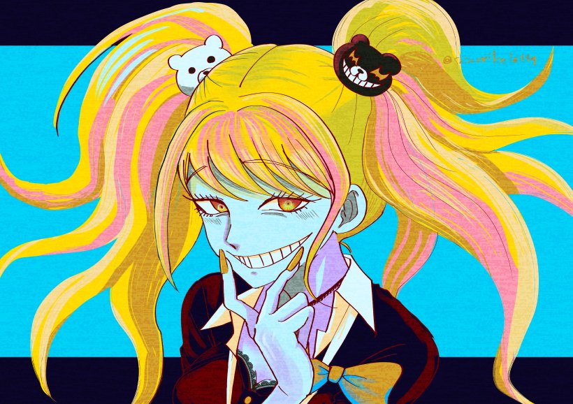 enoshima junko (danganronpa and 1 more) drawn by shimerike