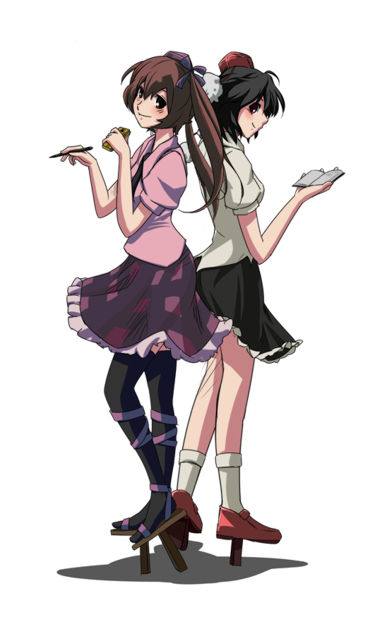 shameimaru aya and himekaidou hatate (touhou) drawn by kugi_(kugi-xiv)