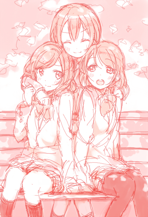 nishikino maki, hoshizora rin, and koizumi hanayo (love live! and 1 more) drawn by kirisawa_saki