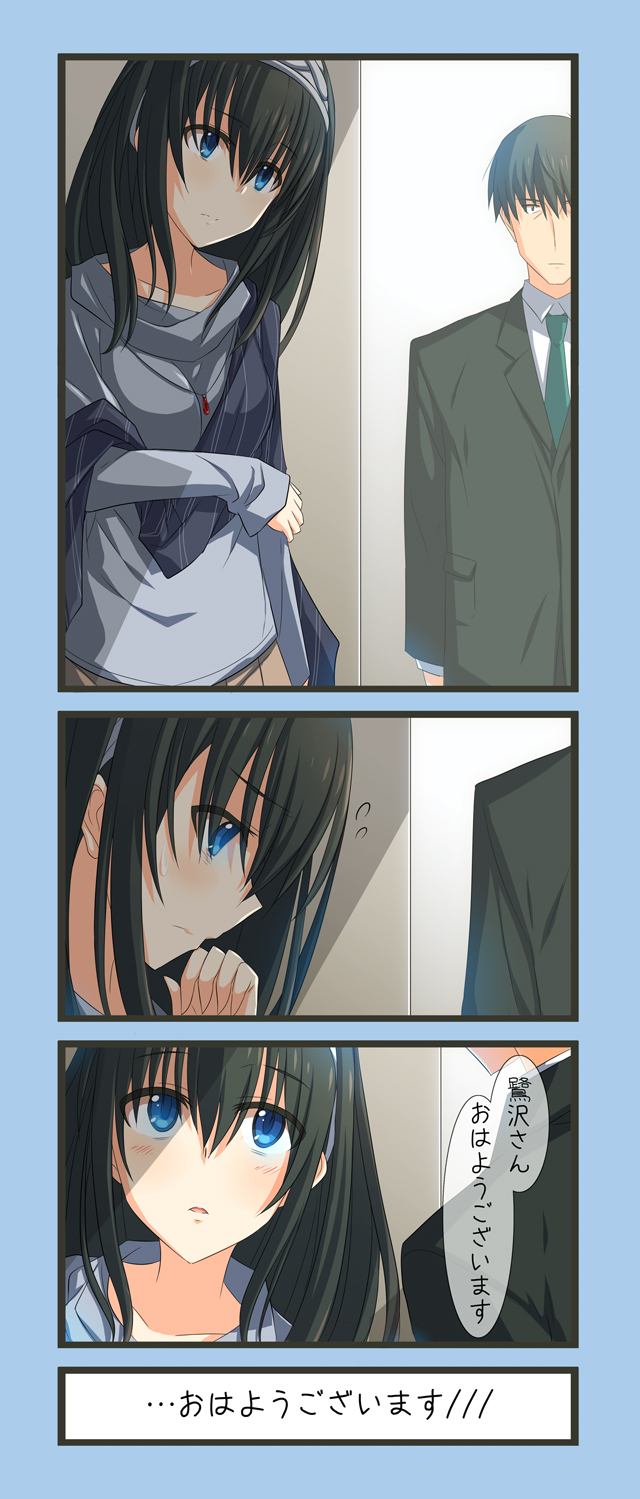 producer and sagisawa fumika (idolmaster and 1 more) drawn by nu_(plastic_eraser)
