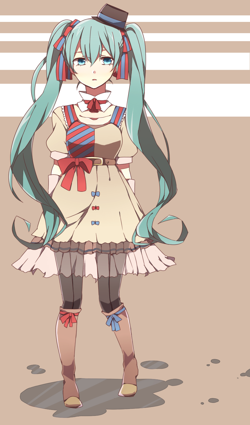 hatsune miku and ennui heiwa miku (vocaloid) drawn by smilepanda_(lapin)
