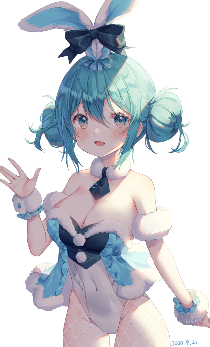 hatsune miku and bicute bunnies miku (vocaloid) drawn by hayan