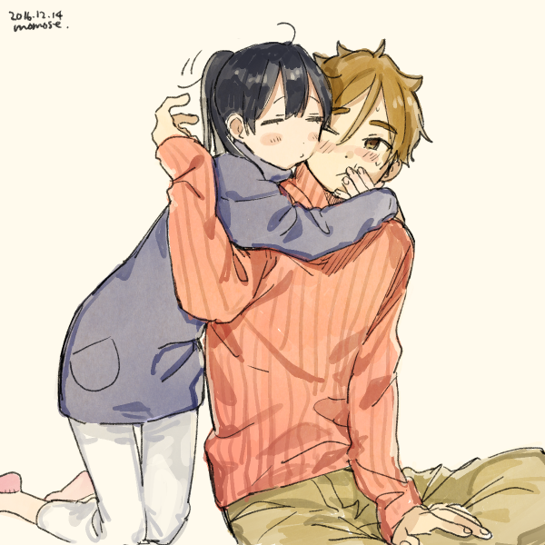 kitashirakawa tamako and ooji mochizou (tamako market) drawn by momose_(oqo)