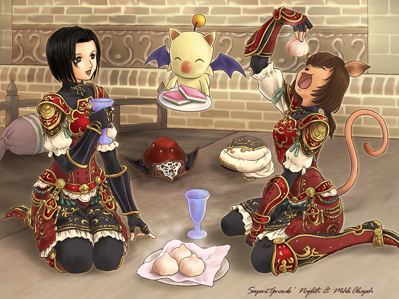 moogle, mihli aliapoh, and najelith (final fantasy and 1 more)