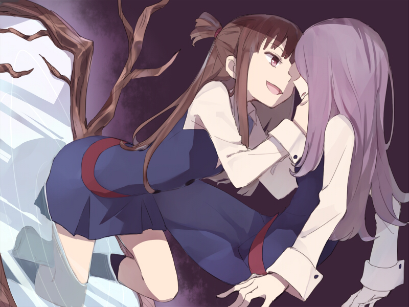 kagari atsuko and sucy manbavaran (little witch academia) drawn by sou_(tuhut)