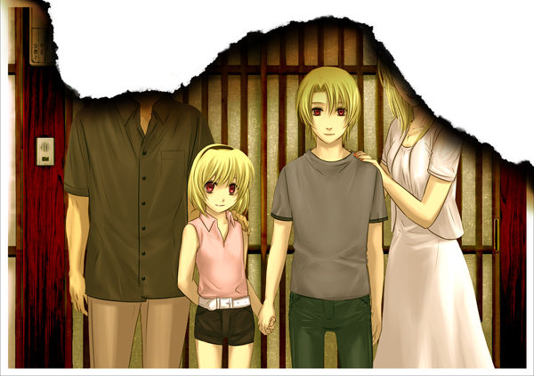 houjou satoko and houjou satoshi (higurashi no naku koro ni) drawn by 3u