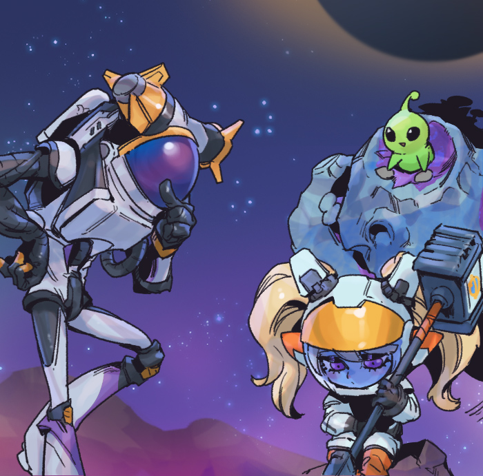 poppy, ivern, astronaut poppy, and astronaut ivern (league of legends) drawn by phantom_ix_row