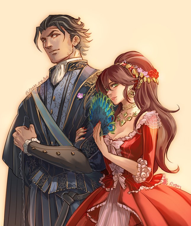 primrose azelhart and olberic eisenberg (octopath traveler and 1 more) drawn by regan_(hatsumi)