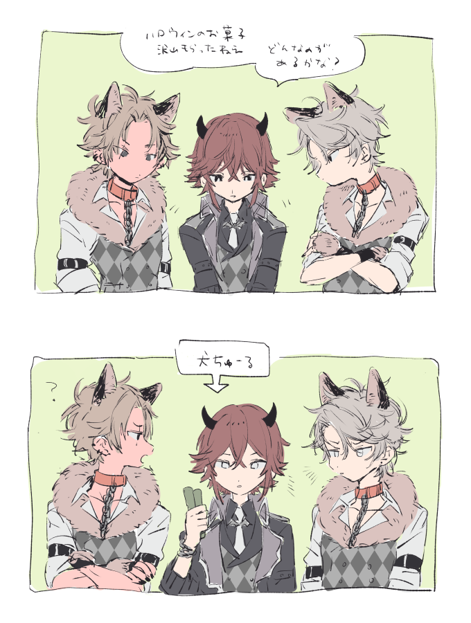tsubaki seito, habashiri ginko, and busujima tsukumo (dankira!!!) drawn by sneezecoon