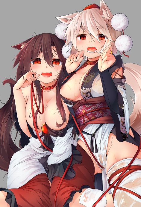 inubashiri momiji and imaizumi kagerou (touhou) drawn by hira_(nanika_no_heya)