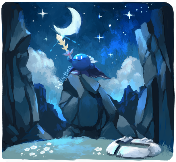 meta knight (kirby and 1 more) drawn by artsy-theo