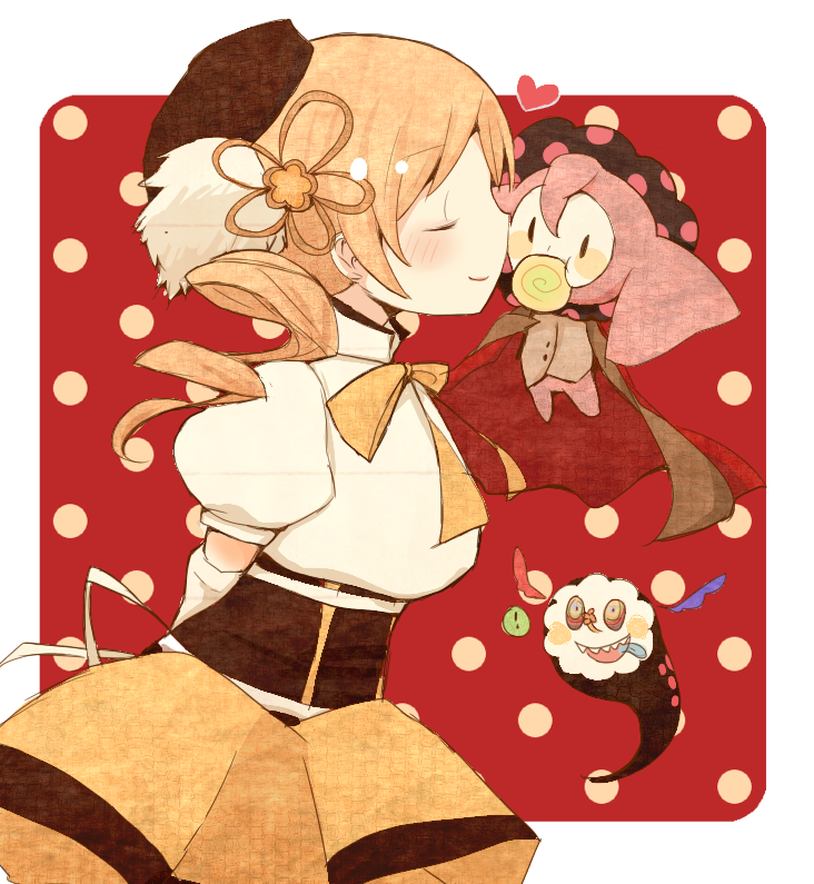 tomoe mami and charlotte (mahou shoujo madoka magica) drawn by hikaru0716