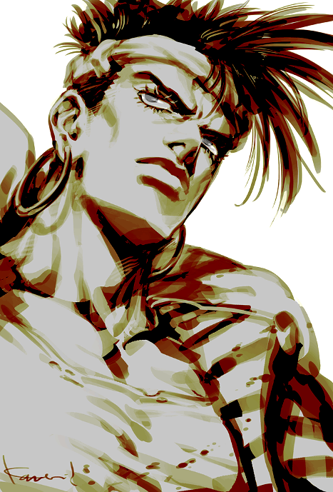 n'doul (jojo no kimyou na bouken and 1 more) drawn by kotteri
