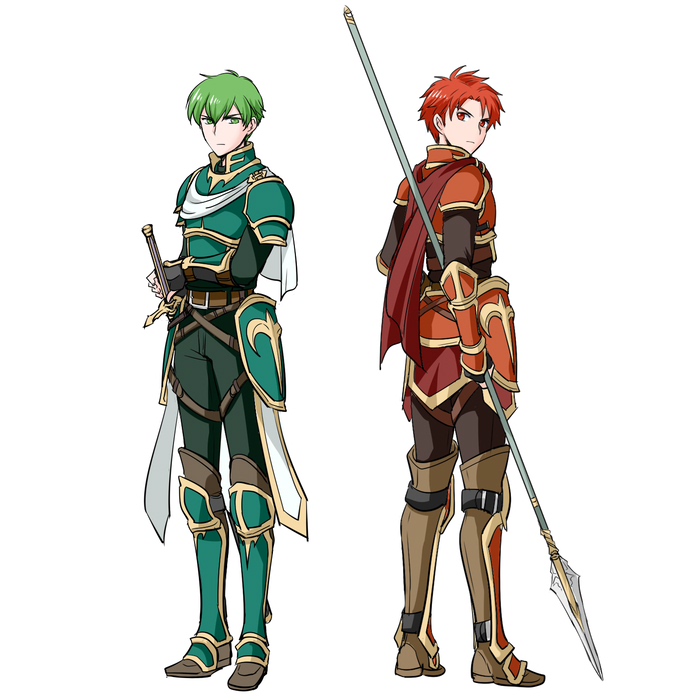 alen and lance (fire emblem and 1 more) drawn by kashiwabooks