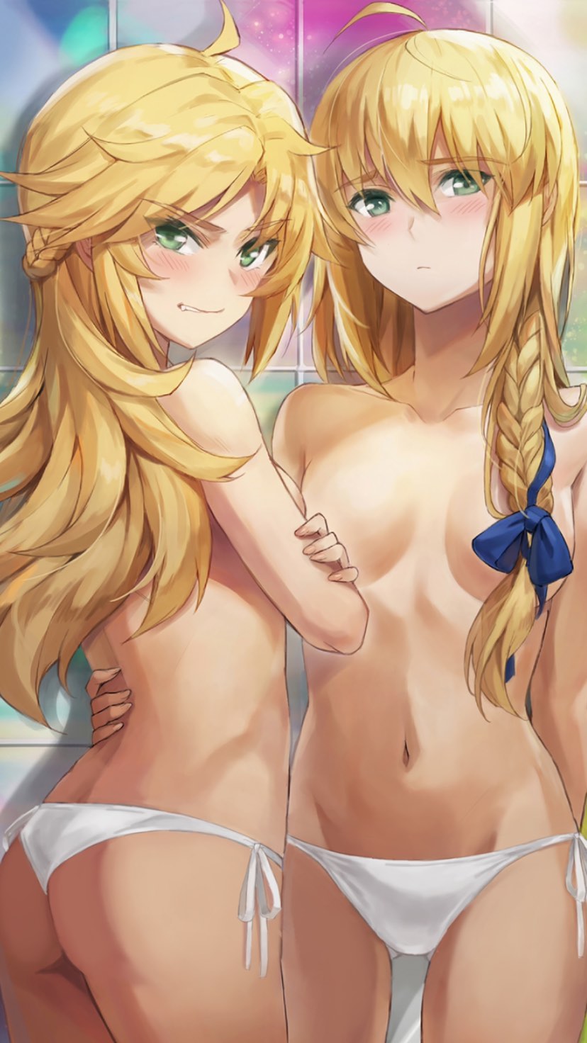 artoria pendragon, saber, and mordred (fate and 3 more) drawn by tonee