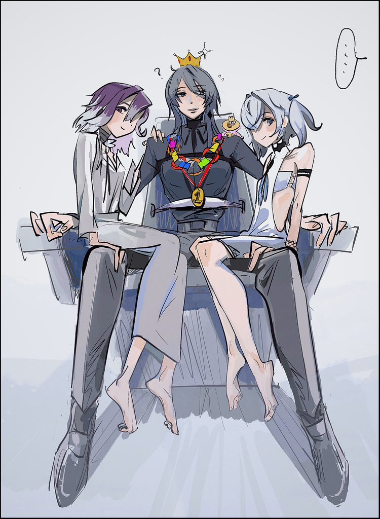 chief, female chief, and shalom (path to nowhere) drawn by m_no_harawata