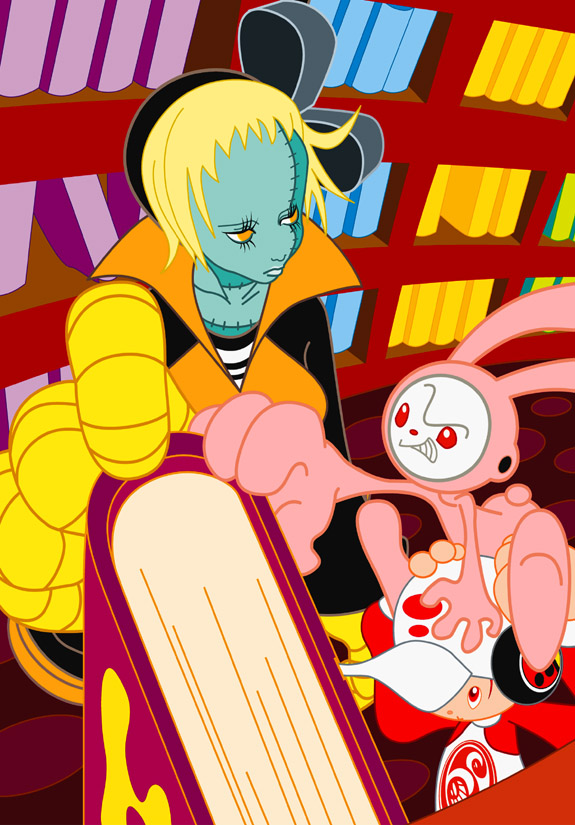 amp, yusa, and ranke (cool cool toon) drawn by gyoubu_ippei