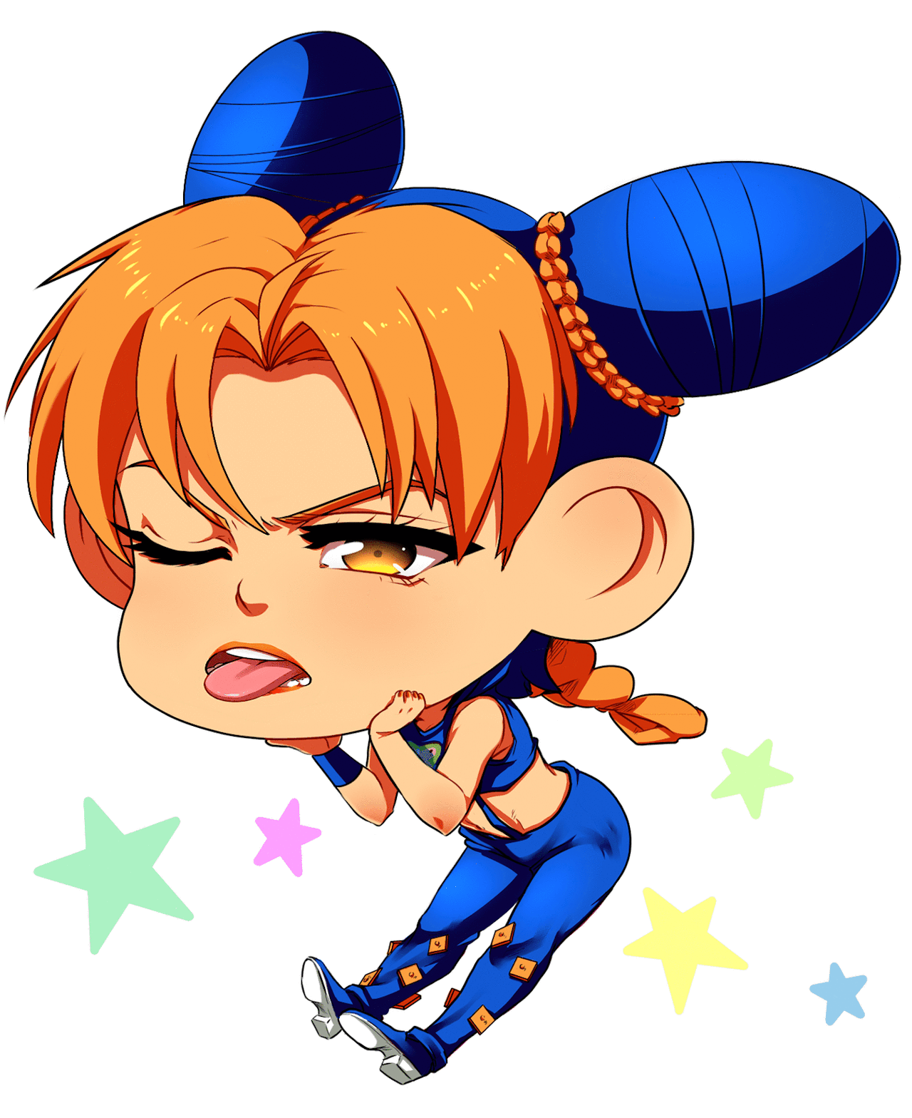 kujo jolyne (jojo no kimyou na bouken and 1 more) drawn by tariah_furlow